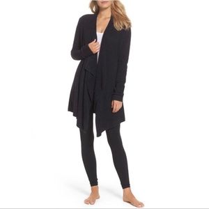 Barefoot Dreams Bamboo Chic Lite Black Soft Wrap Cardigan Size S / M